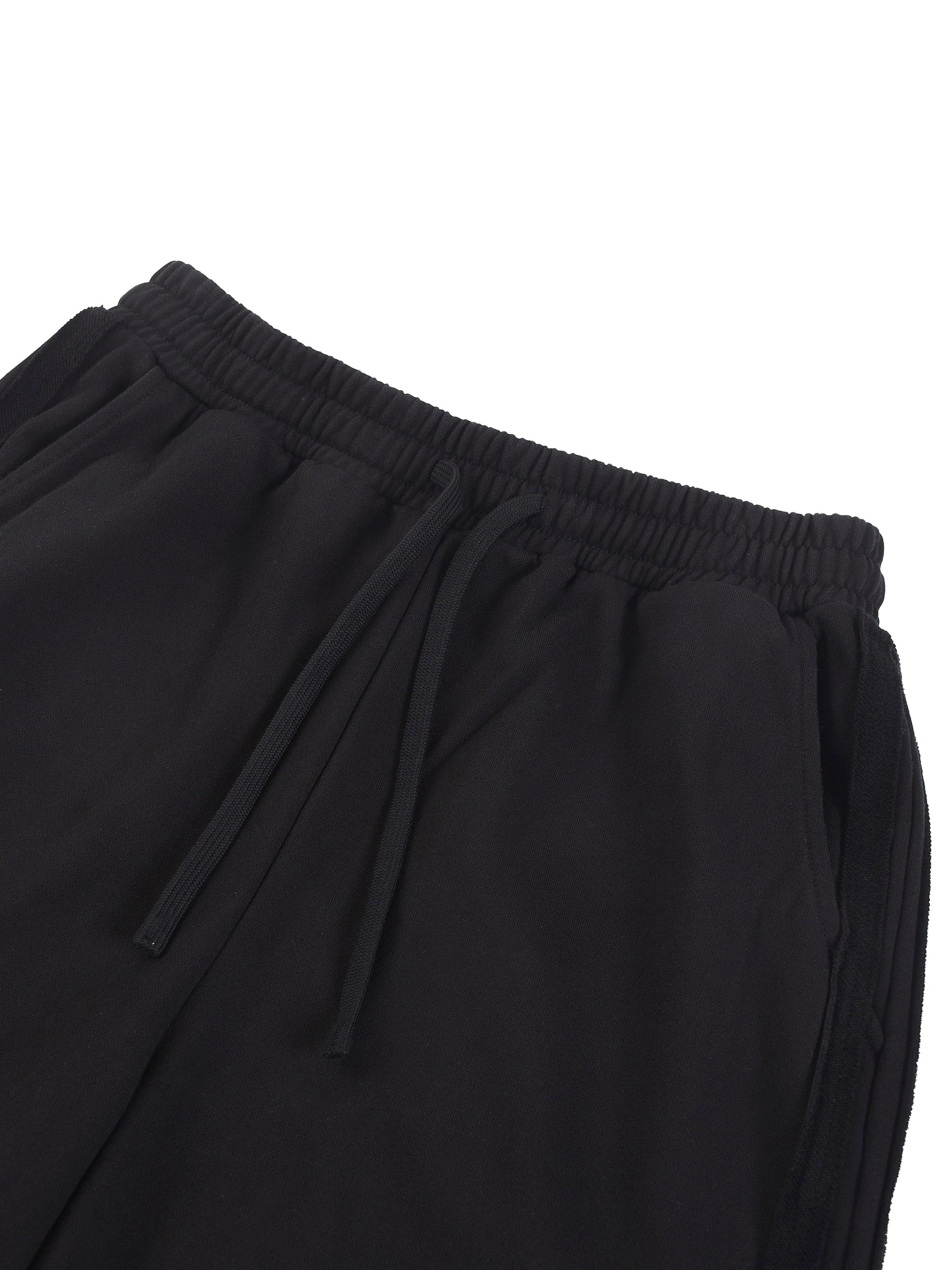 Unisex wide-leg sweatpants,Thick cotton blend joggers,Loose fit patchwork sweatpants,Mid-waist drawstring pants,Street style lounge pants,Heavyweight unisex sweatpants,MARLO Fashions