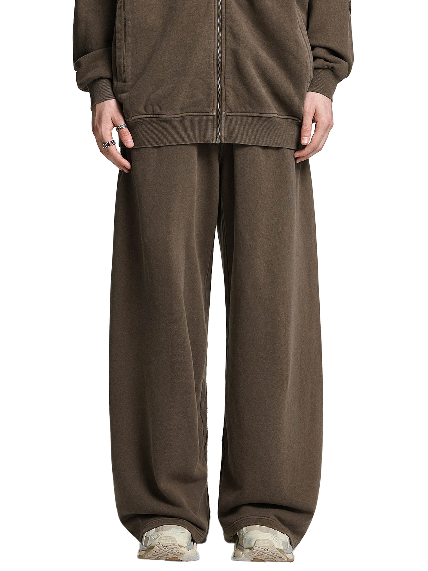 unisex cotton sweatpants,washed vintage pants,raw edge,streetwear sweatpants,thick cotton pants,outdoor street style,MARLO Fashions,heavyweight sweatpants