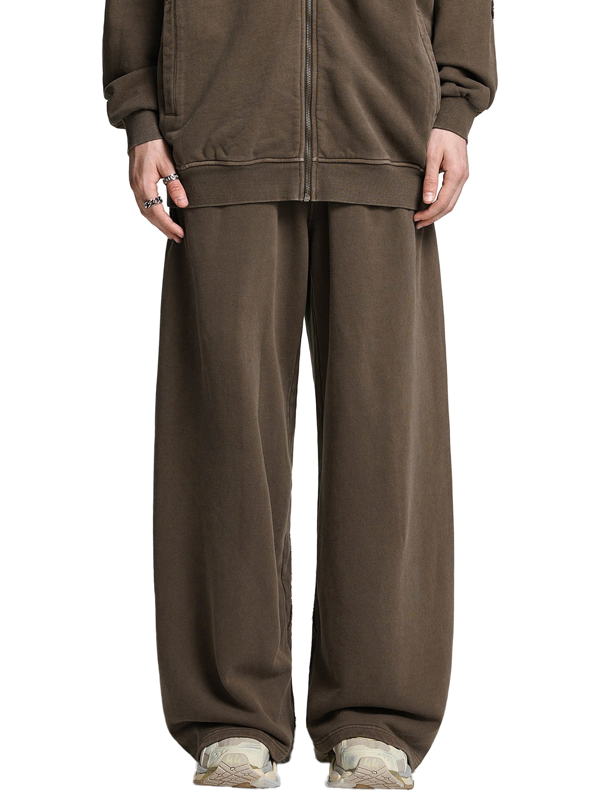 unisex cotton sweatpants,washed vintage pants,raw edge,streetwear sweatpants,thick cotton pants,outdoor street style,MARLO Fashions,heavyweight sweatpants