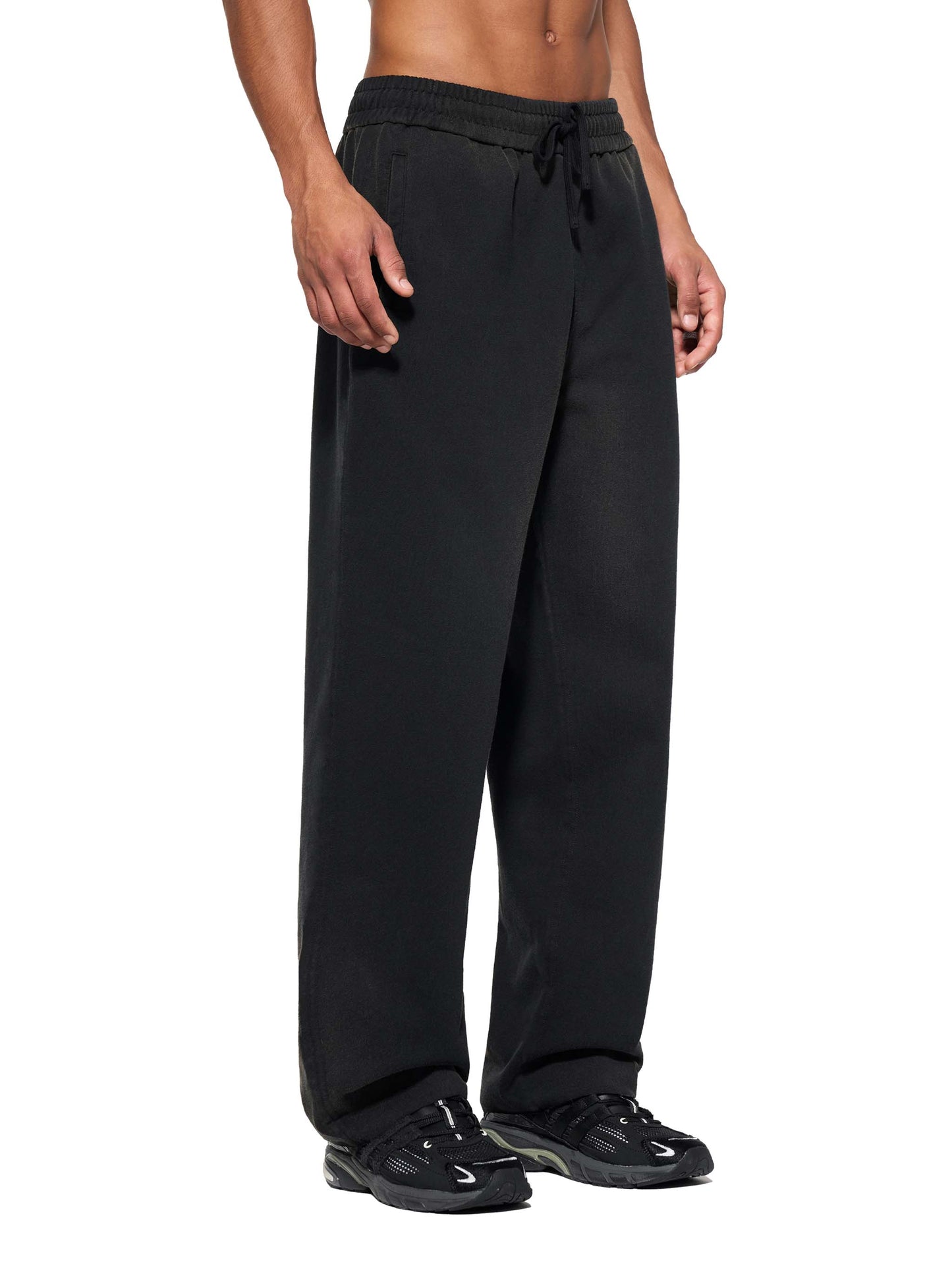 Faded Straight-Leg Cotton Blend Sweatpants