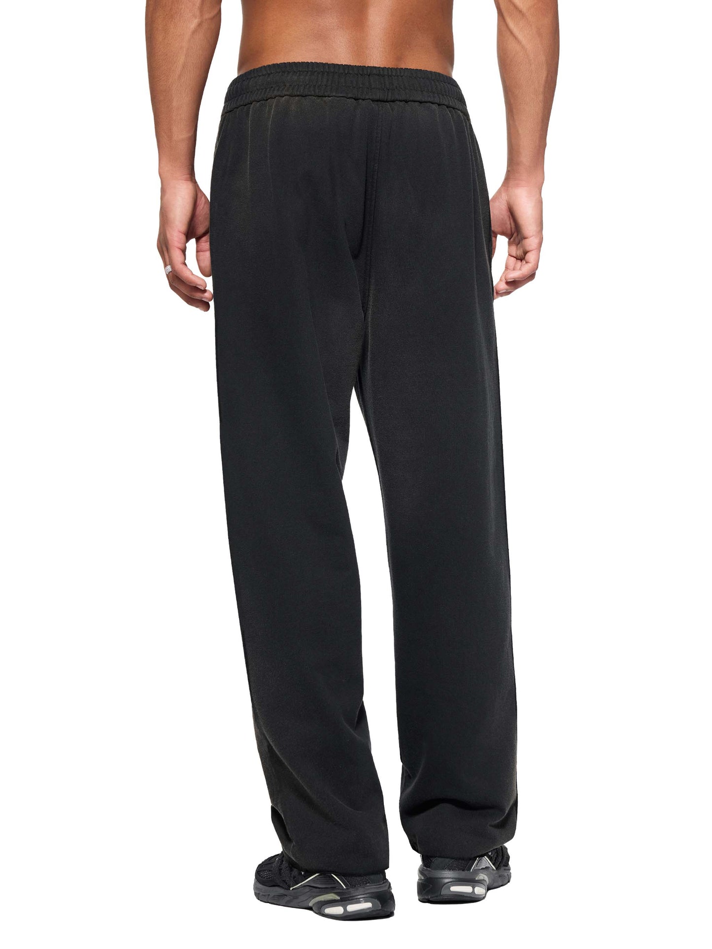 Faded Straight-Leg Cotton Blend Sweatpants