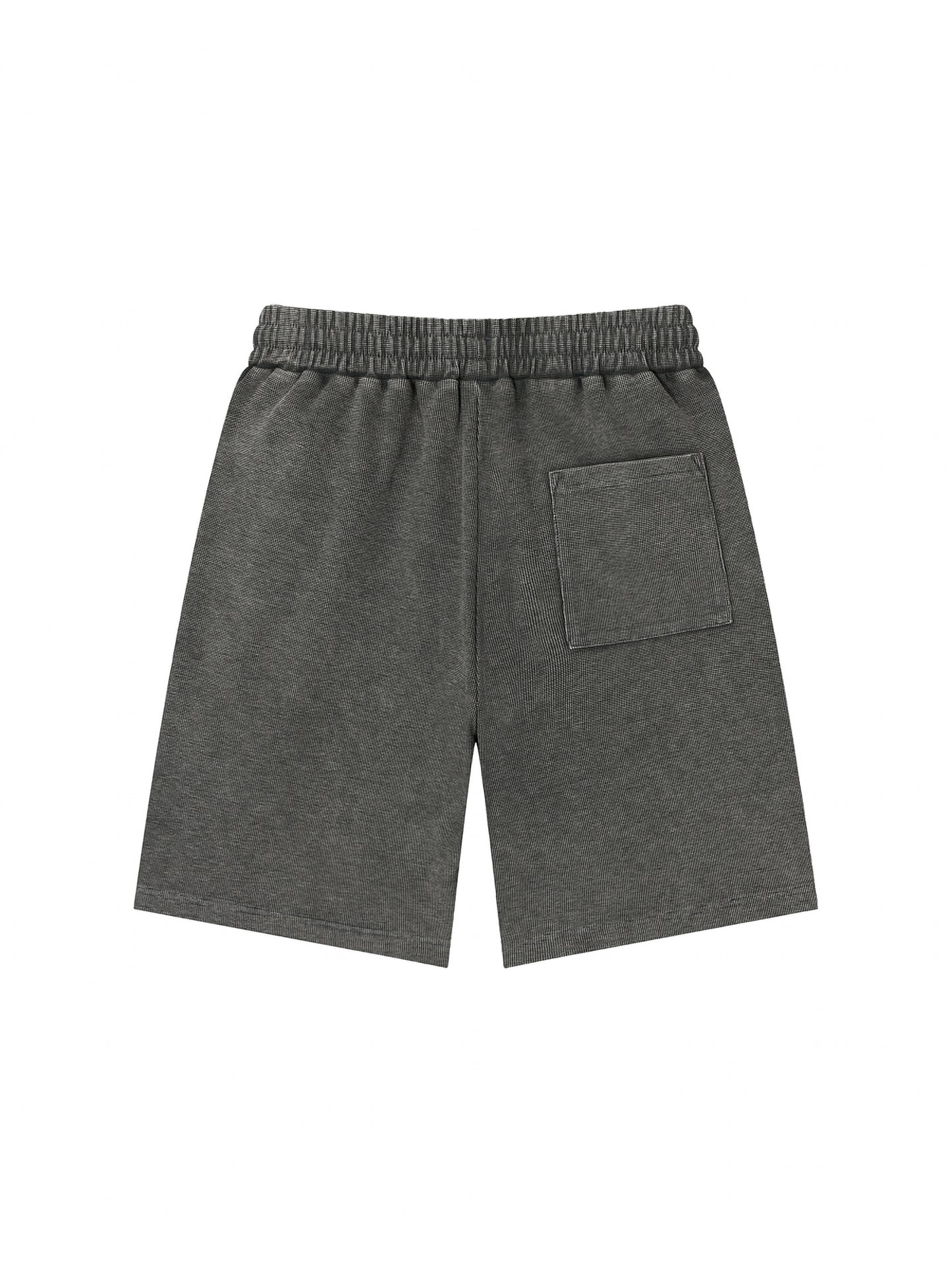 unisex waffle knit shorts,mineral wash shorts,cotton blend shorts,textured streetwear shorts,vintage casual shorts,MARLO Fashions,breathable summer shorts