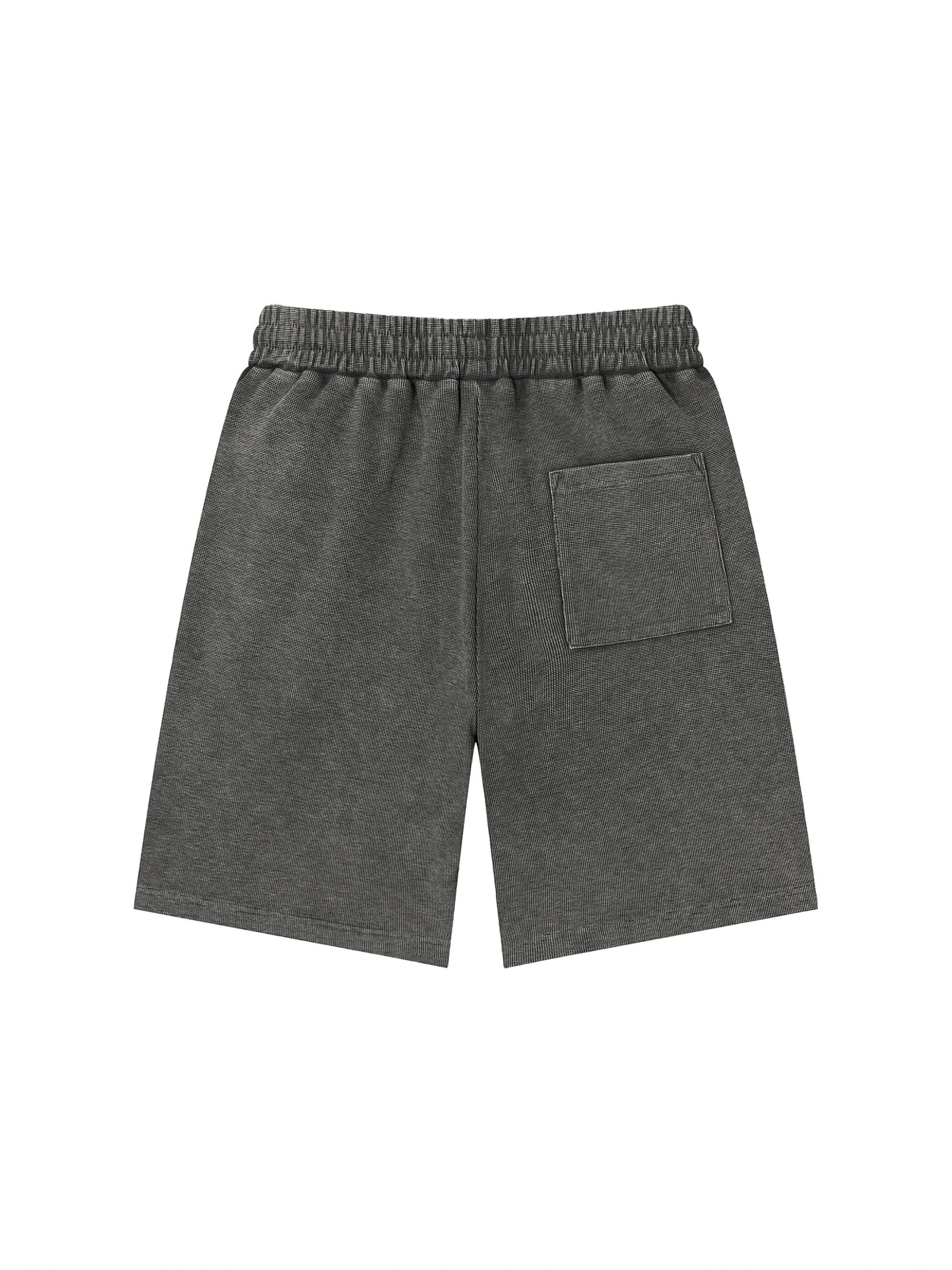 unisex waffle knit shorts,mineral wash shorts,cotton blend shorts,textured streetwear shorts,vintage casual shorts,MARLO Fashions,breathable summer shorts