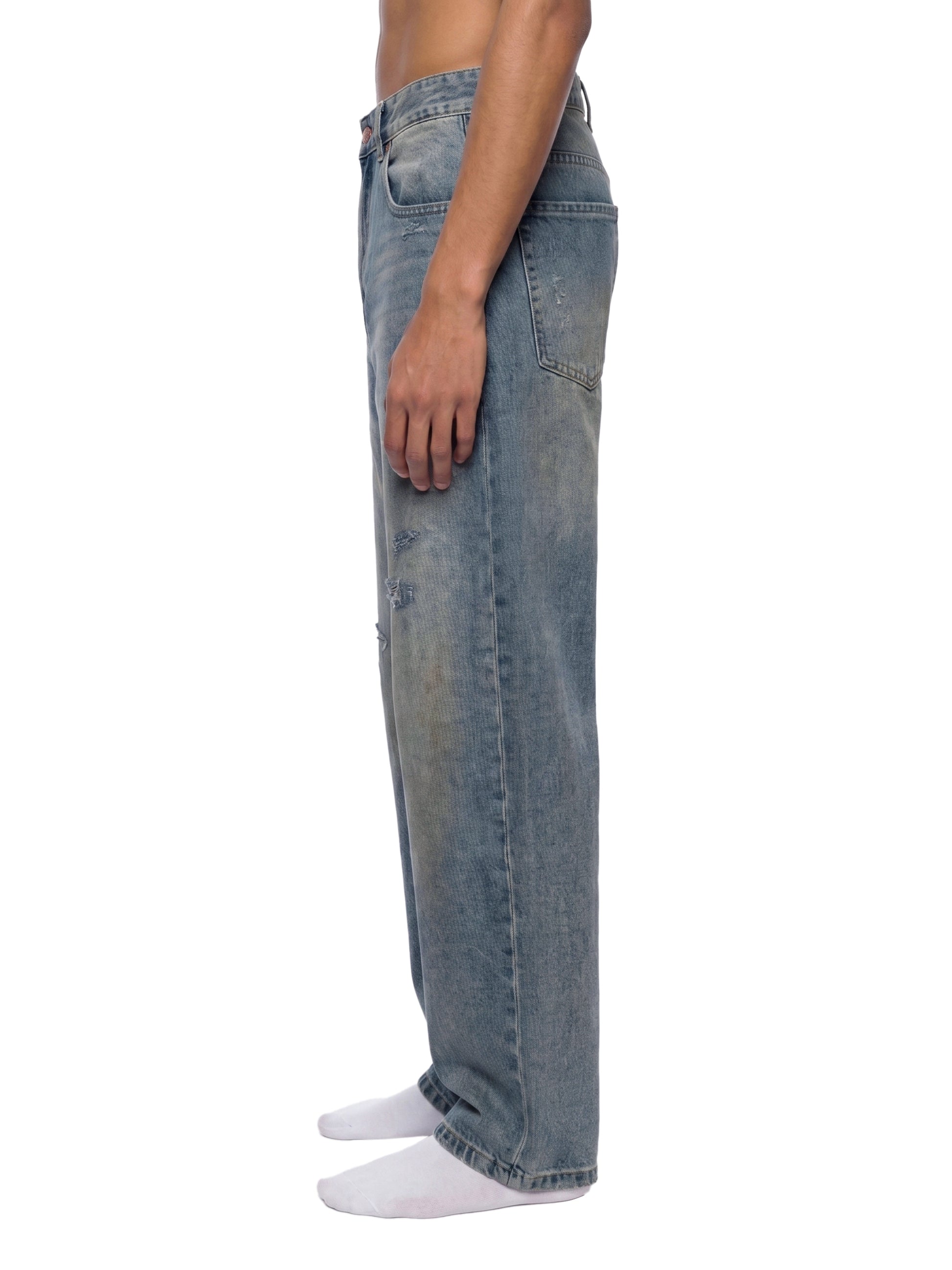 barrel leg jeans,MARLO Fashions,distressed denim jeans,streetwear jeans,cotton blend jeans,washed denim jeans,ripped jeans
