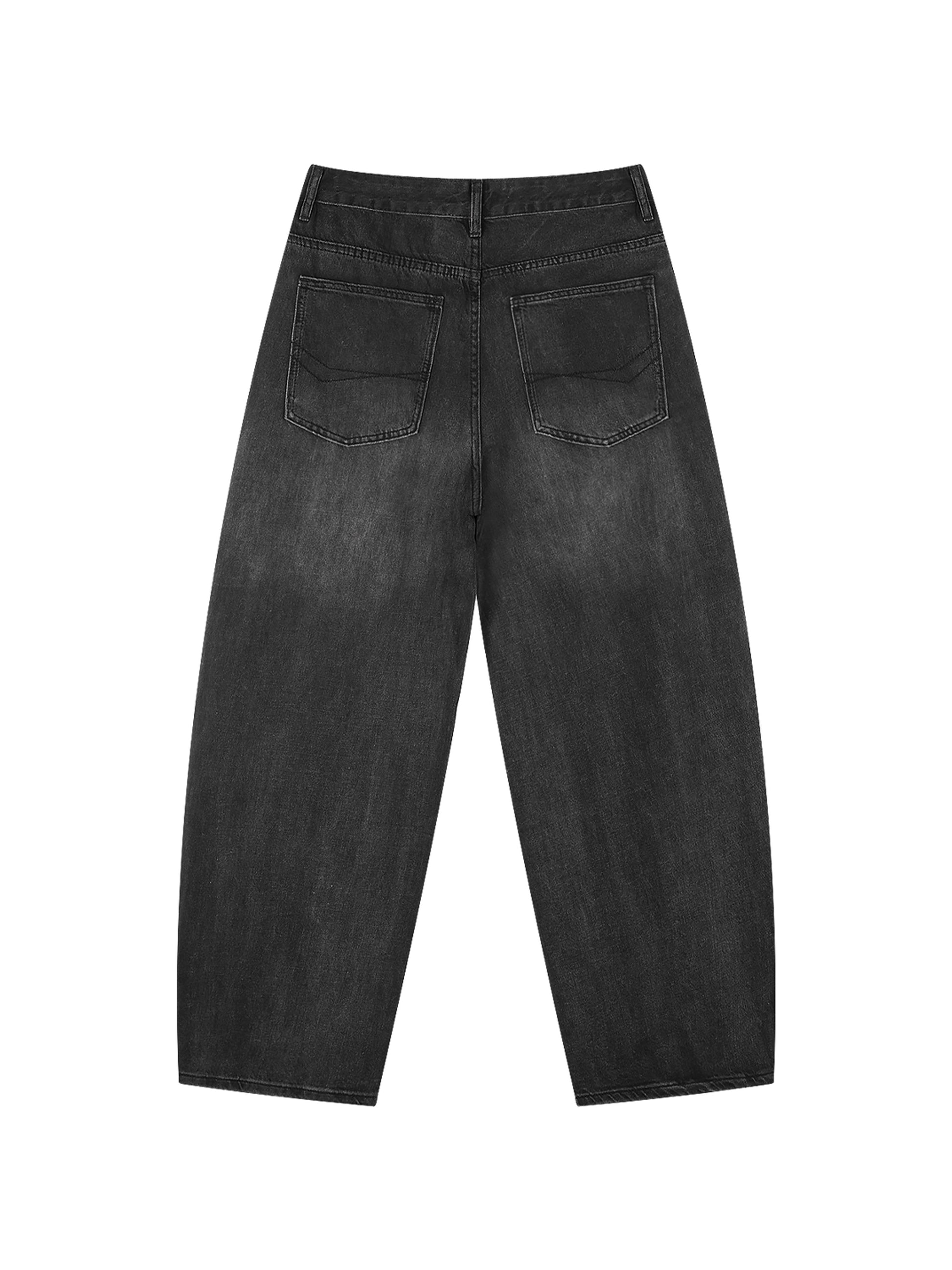 men’s black jeans, faded barrel jeans,sunfade vintage washed jeans,washed denim pants,cotton blend jeans,vintage streetwear denim,relaxed fit jeans,MARLO Fashions
