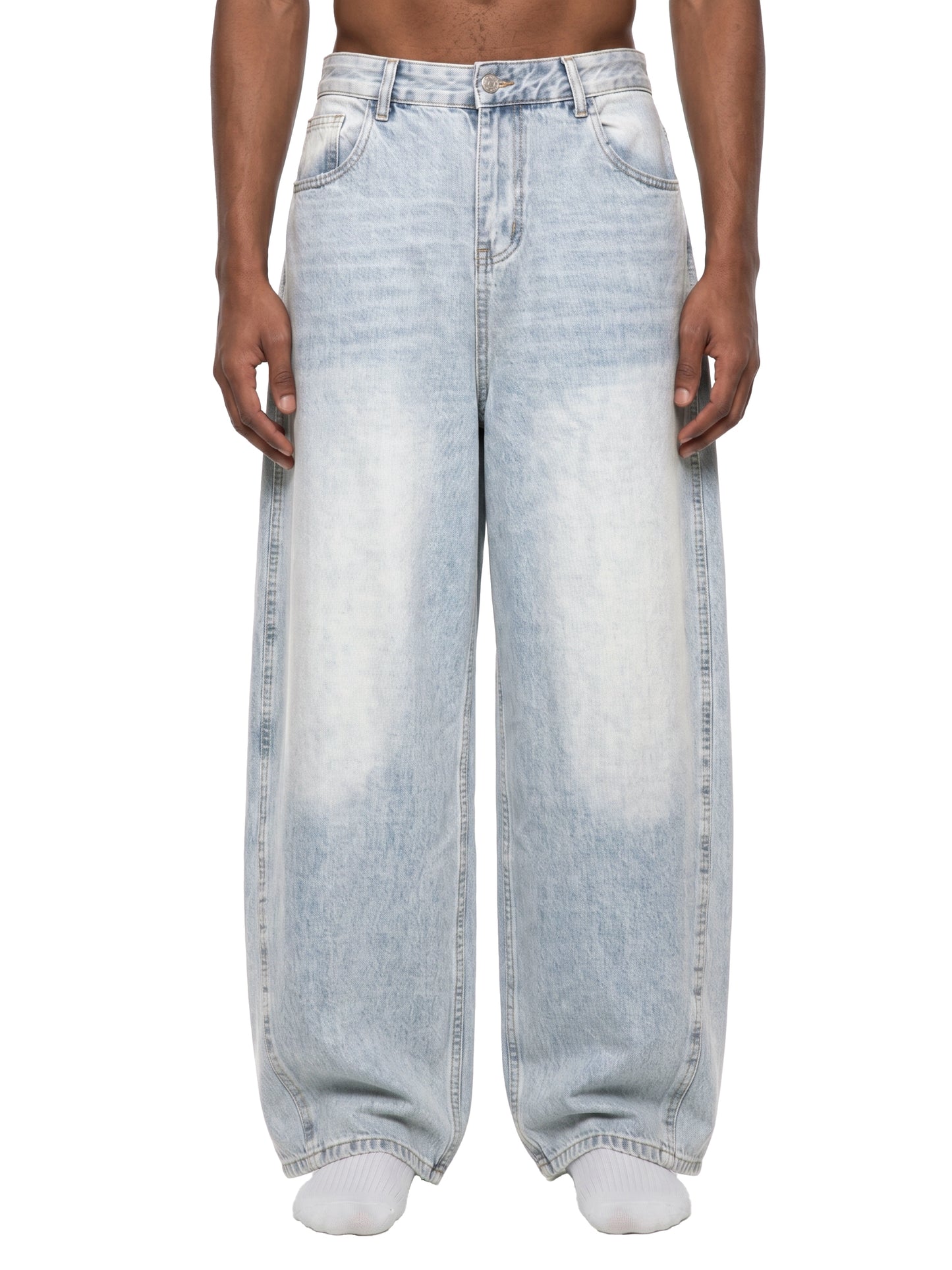 vintage barrel jeans,faded denim pants, cotton blend jeans,casual streetwear denim,wide leg jeans,MARLO Fashions