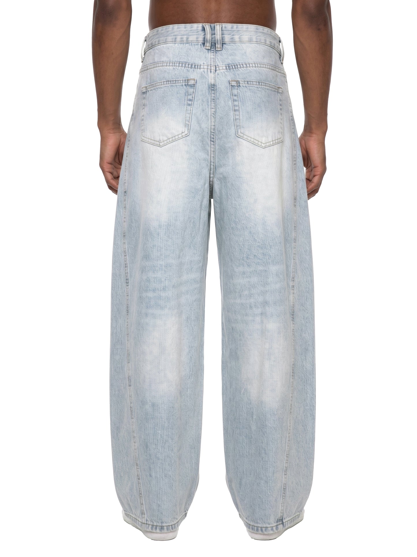 vintage barrel jeans,faded denim pants, cotton blend jeans,casual streetwear denim,wide leg jeans,MARLO Fashions