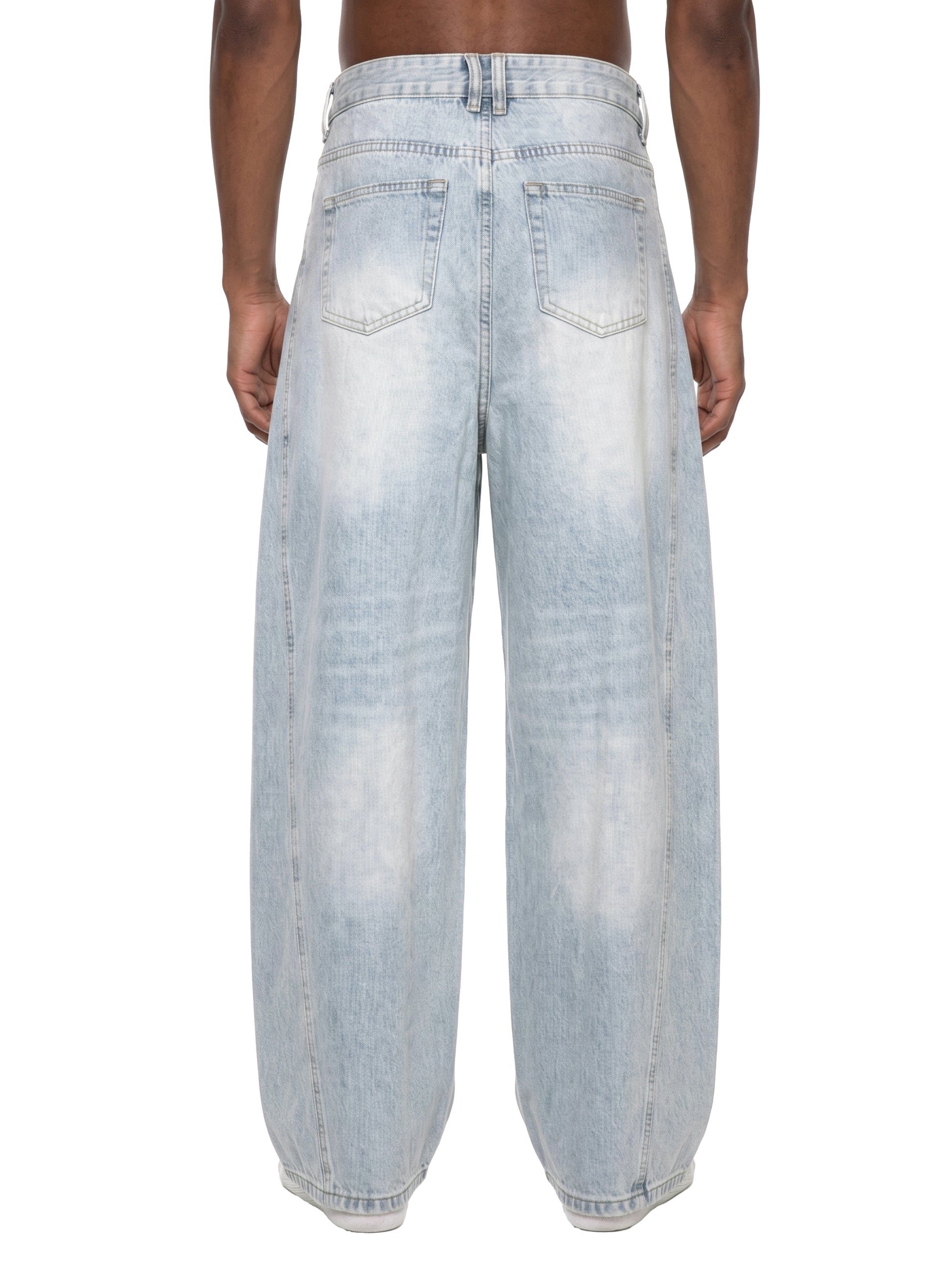 vintage barrel jeans,faded denim pants, cotton blend jeans,casual streetwear denim,wide leg jeans,MARLO Fashions